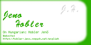 jeno hobler business card